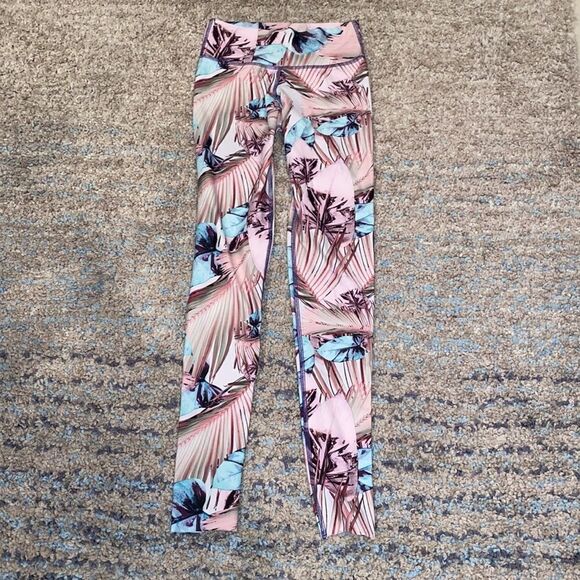 Jiva Active Leggings Tropical Pattern XS - Picture 3 of 13